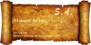 Stanga Arion névjegykártya